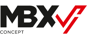 MBX Concept Online Marketing | Logo schwarz rot für Mobile Retina groß